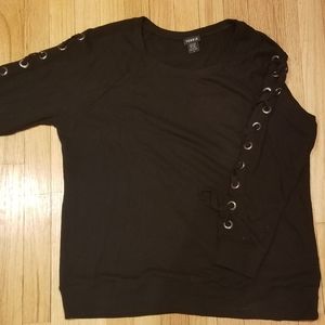 Torrid lace sleeve sweater